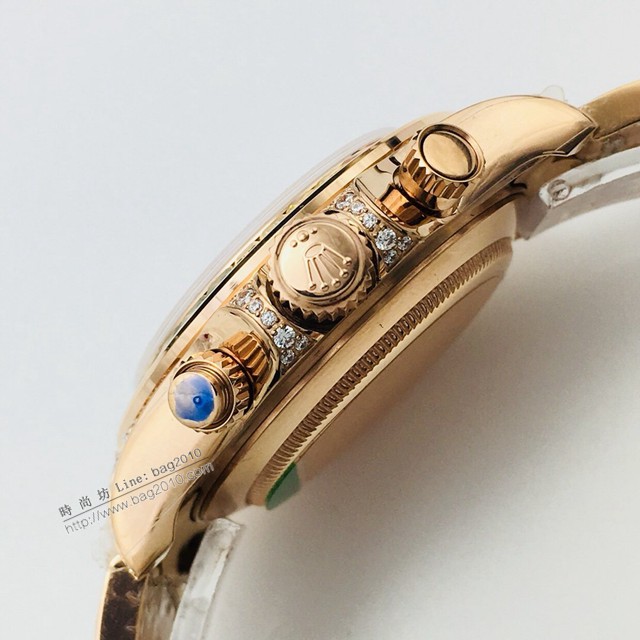 勞力士男士手錶 Rolex宇宙計型彩虹迪通拿腕表 密鑲鑽石字面  gjs2289